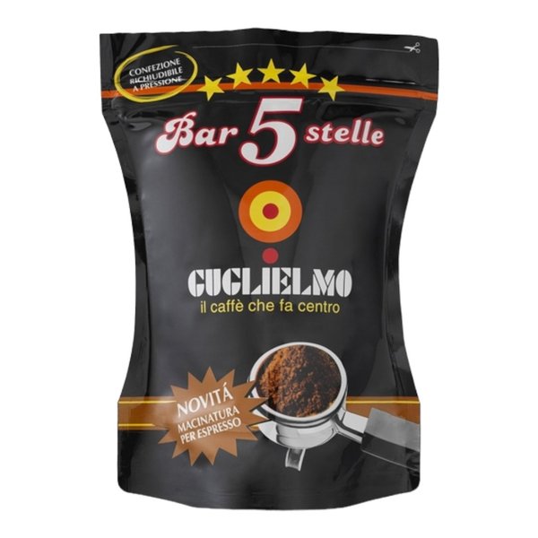Guglielmo Bar 5 Stelle Espresso gemahlen 250 gr.
