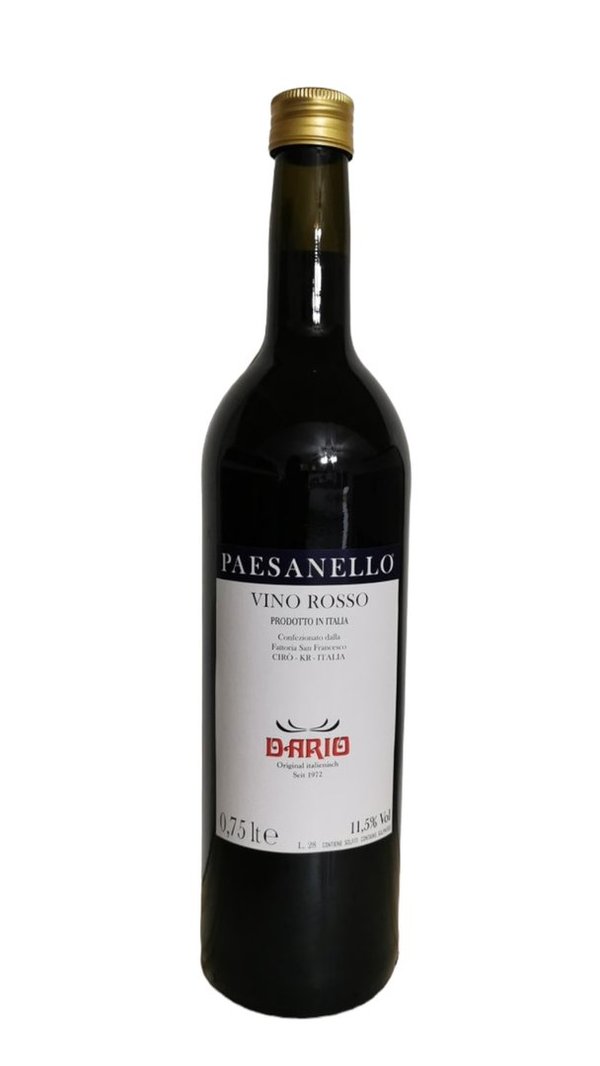 Paesanello Vino Rosso 0,75l  (Rotwein) Mindestalter 18 Jahre